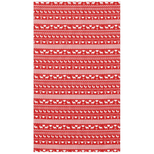 Traditionelles Chale rote und weiße Tischdecke