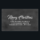 Traditionelles Chalkboard Merry Christmas Sticker<br><div class="desc">Personalisiert Frohe Weihnachtsaufkleber. Entspricht unserer frohen Weihnachts-Fotokarte. Bei Fragen stehen wir Ihnen gerne zur Verfügung.</div>