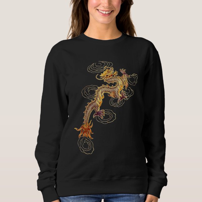 Traditionelles chinesisches Drachen-Symbol der Mac Sweatshirt (Vorderseite)