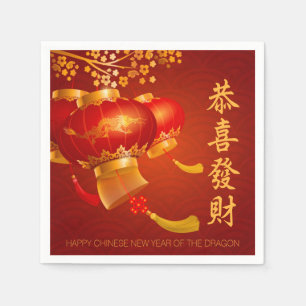 Traditionelles chinesisches New Year Dragon Party  Serviette