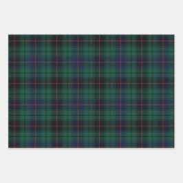Traditionelles Clan Davidson Scottish Tartan Karom Geschenkpapier Set
