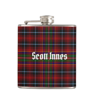 Traditionelles Clan Innes Tartan Karo Flachmann