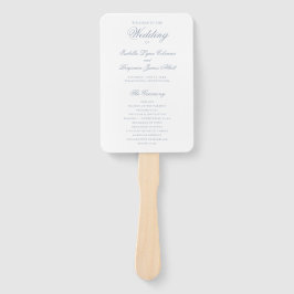 Traditionelles Dusty Blue Formal Wedding Programm Fächer