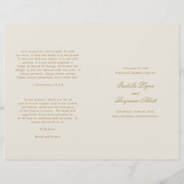 Traditionelles Elfenbein-Hochzeitsprogramm