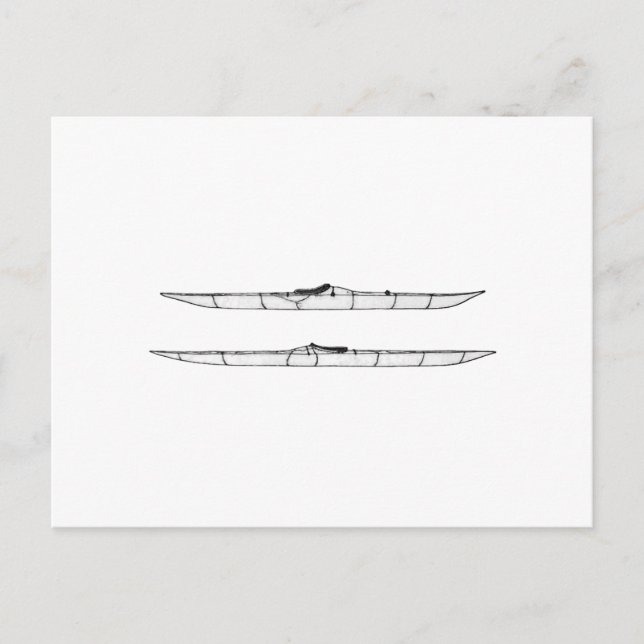 Traditionelles Eskimo Kayaks-Logo (ohne Titel) Postkarte (Vorderseite)