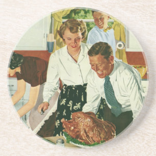 Traditionelles Familienkochen zum Erntedankfest in Getränkeuntersetzer