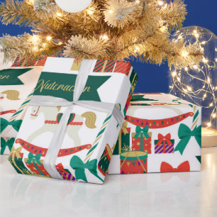 Traditionelles festes Nutcracker Toys Weihnachten Geschenkpapier