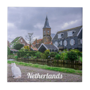 Traditionelles Fischerdorf Marken in den Niederlan Fliese