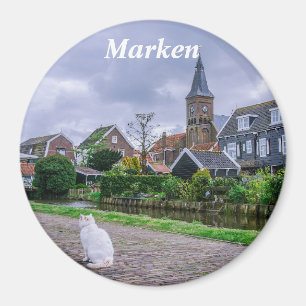 Traditionelles Fischerdorf Marken in den Niederlan Magnet