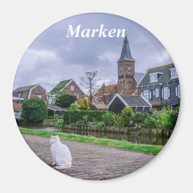 Traditionelles Fischerdorf Marken in den Niederlan Magnet (Vorne)