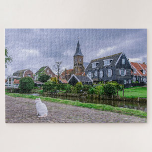 Traditionelles Fischerdorf Marken in den Niederlan Puzzle