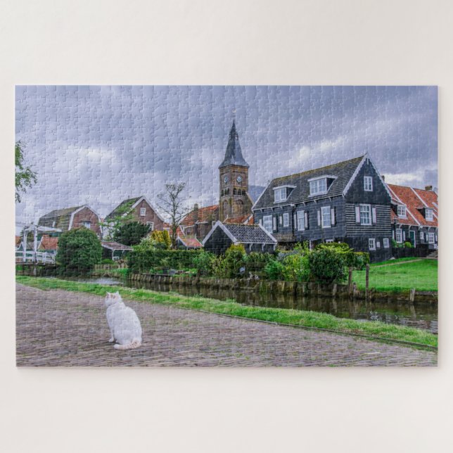 Traditionelles Fischerdorf Marken in den Niederlan Puzzle (Horizontal)