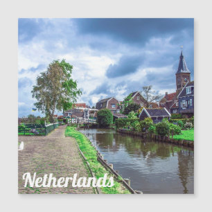 Traditionelles Fischerdorf Marken, Niederlande Magnetkarte