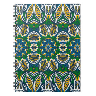 Traditionelles florales Ornament, nahtloses Muster Notizblock