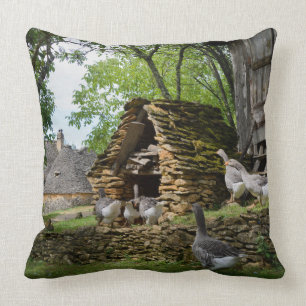 Traditionelles foie gras Gansbauernhof-Wurfskissen Kissen