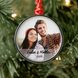 Traditionelles Foto Weihnachten Ornament Aus Metall