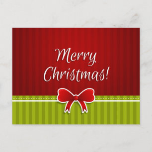 Traditionelles "Frohe Weihnachten!" Red Green Desi Feiertagspostkarte