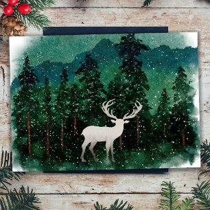 Traditionelles Frohe Weihnachten Rentier im Wald