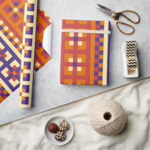 Traditionelles geometrisches ethnisches Motiv Geschenkpapier
