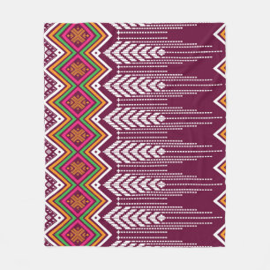 Traditionelles geometrisches ethnisches Muster Fleecedecke