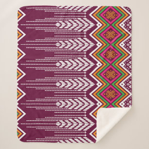 Traditionelles geometrisches ethnisches Muster Sherpadecke