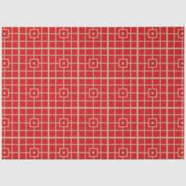 Traditionelles geometrisches Muster aus Rot und Go Seidenpapier
