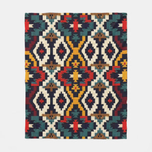 Traditionelles geometrisches Muster Fleecedecke