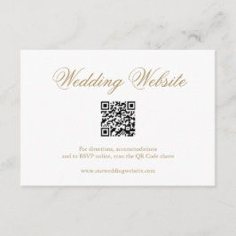 Traditionelles Gold formaler QR Code Elegante Hoch Begleitkarte
