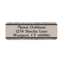 Traditionelles Grauziegelrücksendetikett