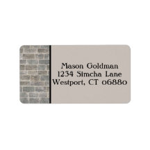 Traditionelles Gray Brick Address Label