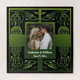 Traditionelles Green Irish Celtic Design Puzzle