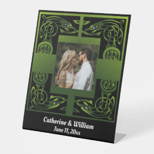 Traditionelles Green Irish Celtic Design Sockelschild