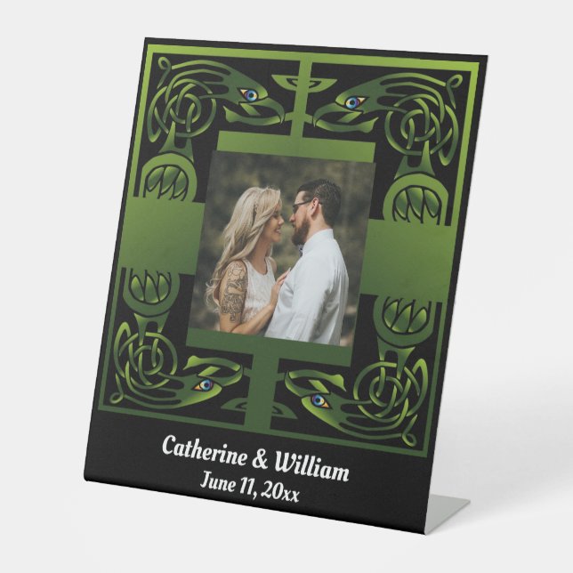 Traditionelles Green Irish Celtic Design Sockelschild (Vorderseite)