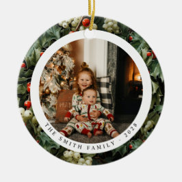 Traditionelles Grünes Heiliges Foto Keramik Ornament