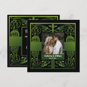 Traditionelles Grünes Irisches Celtisches Dankeskarte