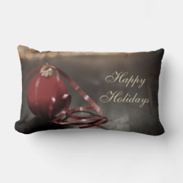 Traditionelles Happy Holidays Design Lendenkissen
