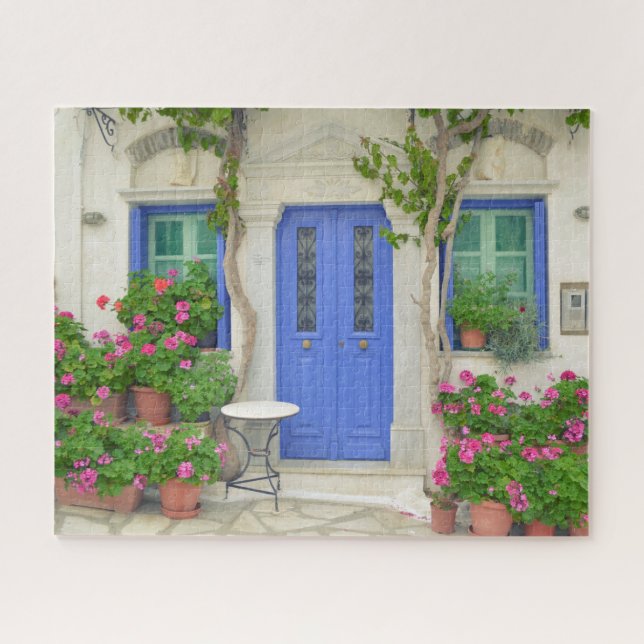 Traditionelles Haus Tinos Island Griechenland Reis Puzzle (Horizontal)