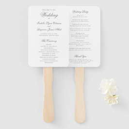Traditionelles Hochzeitsprogramm für Graues formal Fächer