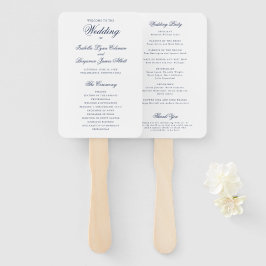 Traditionelles Hochzeitsprogramm für Navy Fächer