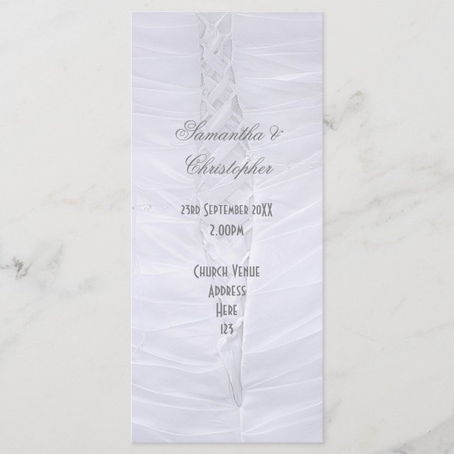 Traditionelles Hochzeitsprogramm Programm (Vorderseite)