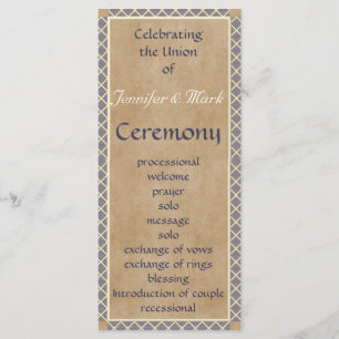 Traditionelles Hochzeitsprogramm und Hochzeitskart Programm