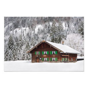 Traditionelles Holzhaus im Bayerischen Foto