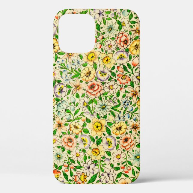 Traditionelles indisches Frühlingsblumendesign Case-Mate iPhone Hülle (Rückseite)