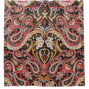 traditionelles indisches Paisley-Muster Duschvorhang