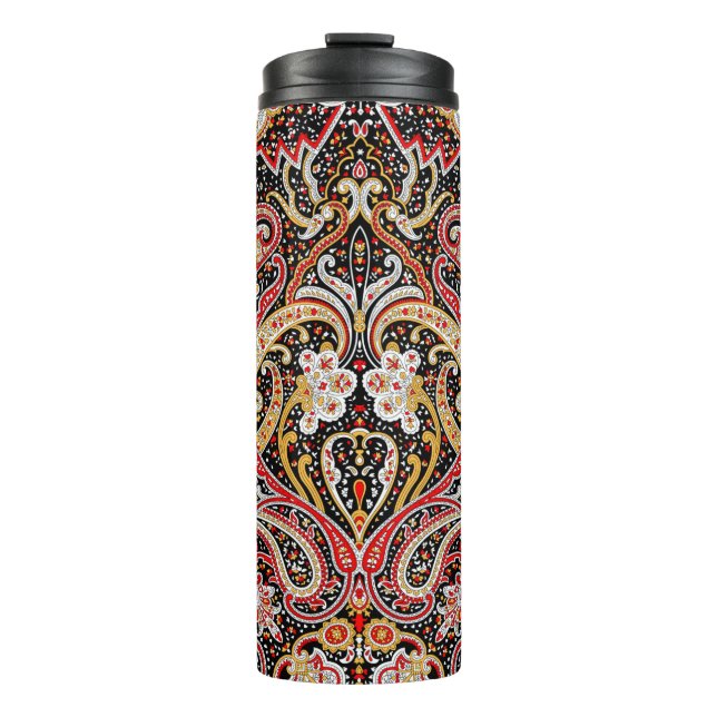 traditionelles indisches Paisley-Muster Thermosbecher (Vorderseite)
