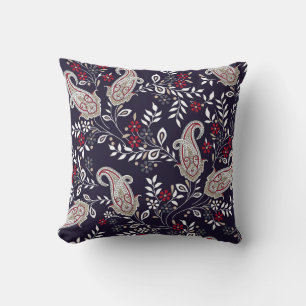 Traditionelles indisches Paisley, nahtlos Muster. Kissen
