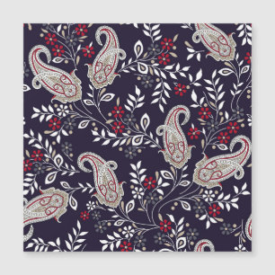 Traditionelles indisches Paisley, nahtlos Muster. Magnetkarte