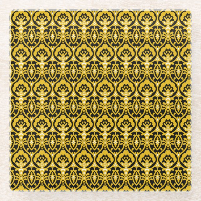 Traditionelles indisches Shirt Textile Design. Glasuntersetzer (Vorderseite)