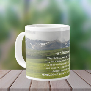 Traditionelles irisches Blessing Green Valley Jumbo-Tasse