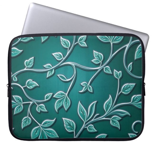Traditionelles islamisches botanisches Muster Laptopschutzhülle (Vorderseite)